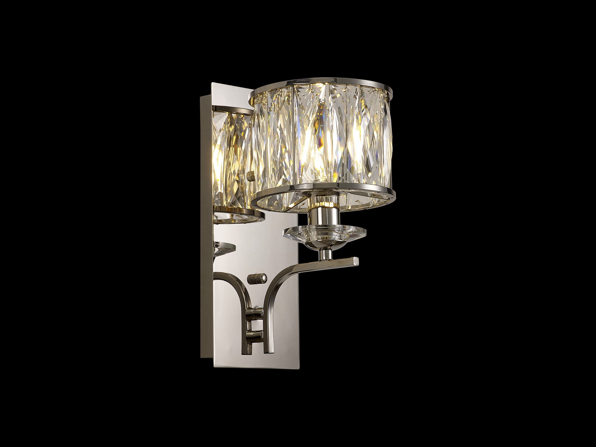 IL31821  Vivienne Crystal Wall Lamp 1 Light Polished Nickel